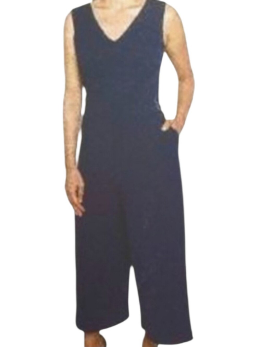 Elegant Wide Leg Cropped Jumpsuit